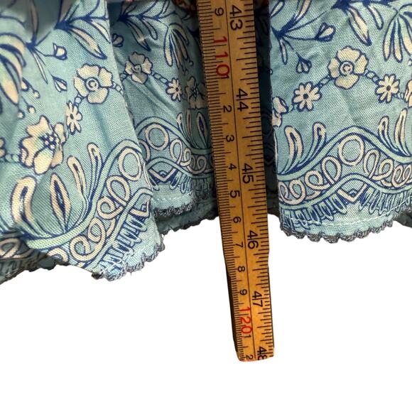 Poupette St Barth Floral Boho Midi Dress | Blue Orange Print | Size XS - Picture 13 of 14